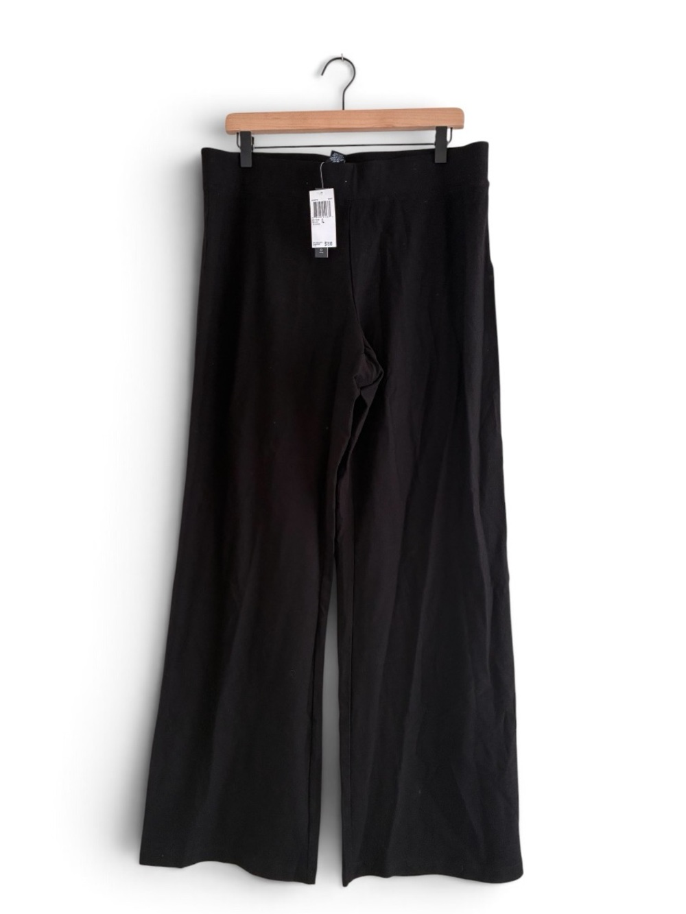 Joan Vass | NWT Black comfortable elastic waist wide leg pants women’s size XL